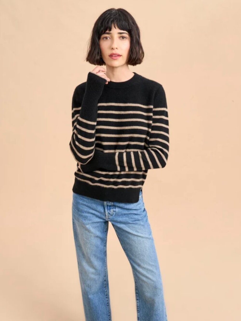 La Ligne Lean Lines Cashmere Stripe Sweater